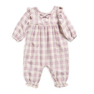 MABEL AND HONEY Multi Infant Girls Plaid Ruffle Romper
